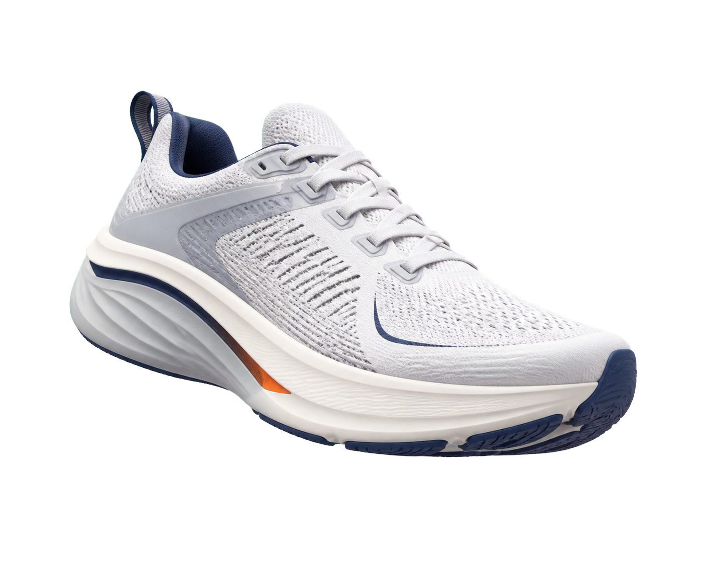 Weisser Marathon-Laufschuh